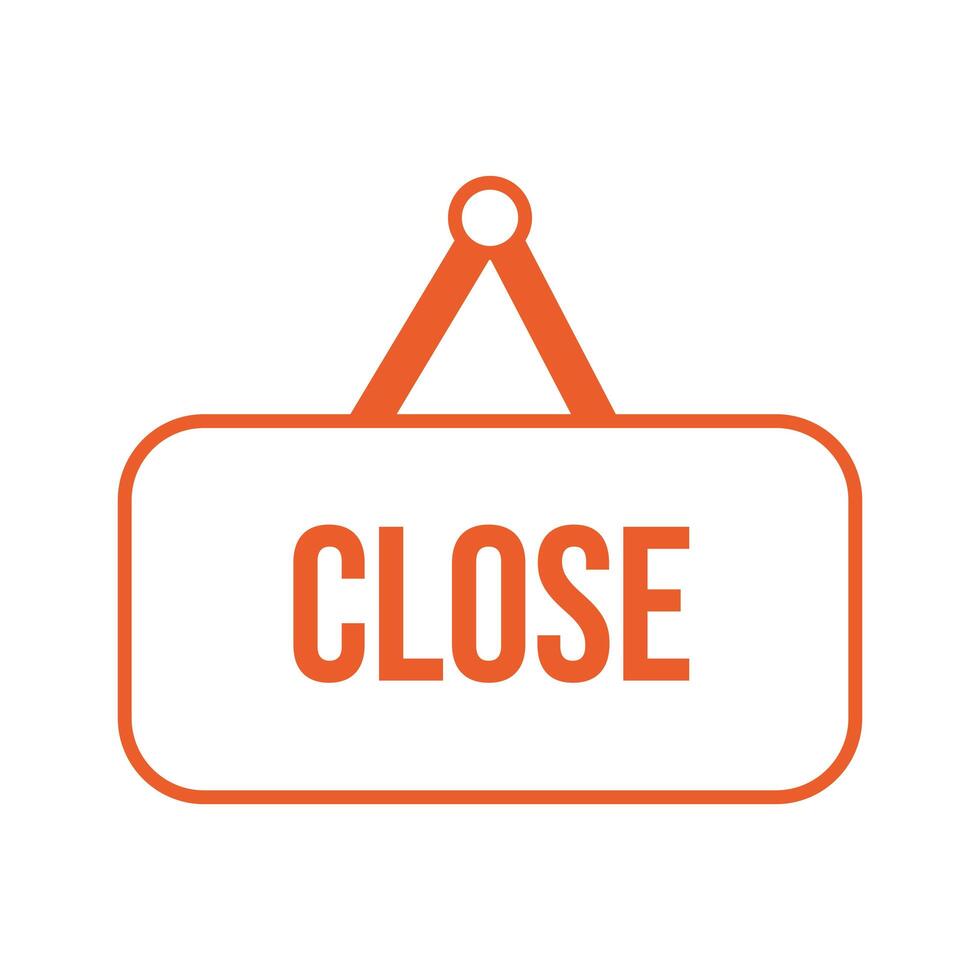 close store label hanging icon vector