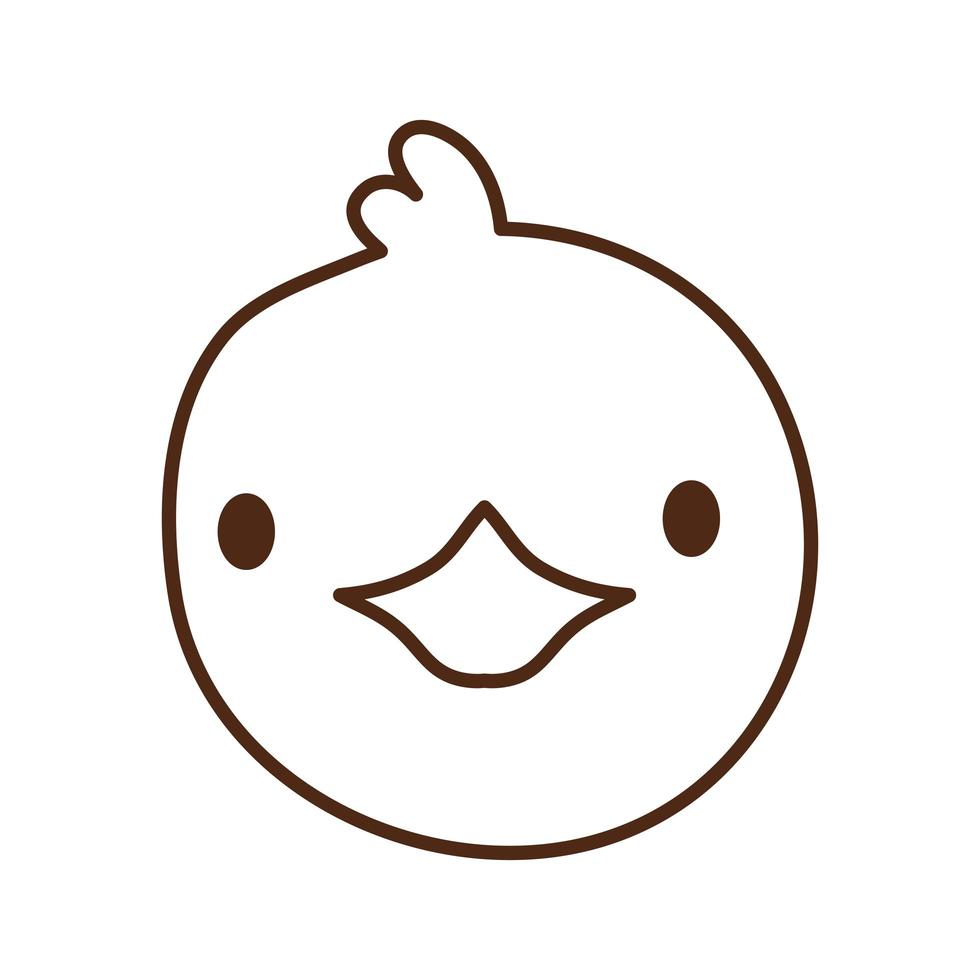 cute duck farm animal character vector