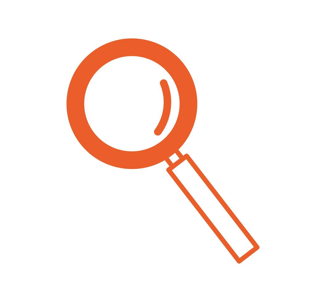 magnifying glass zoom isolated icon vector