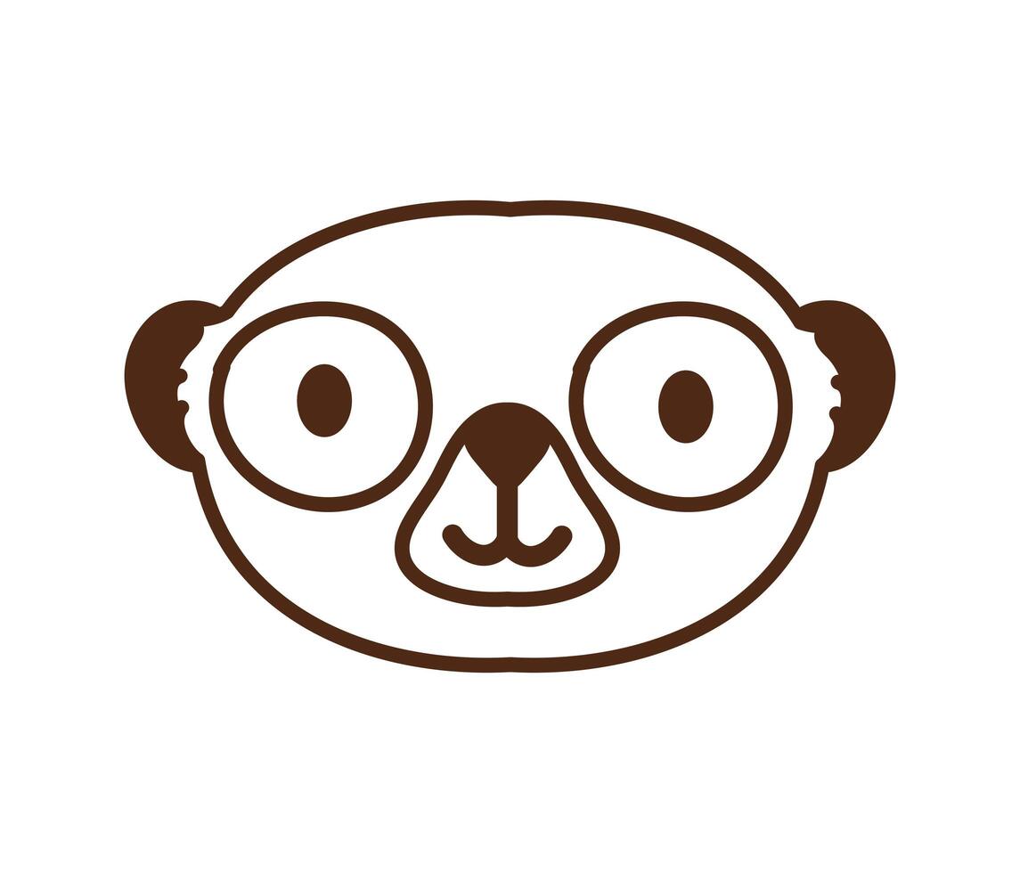 cute slot wild animal character icon vector