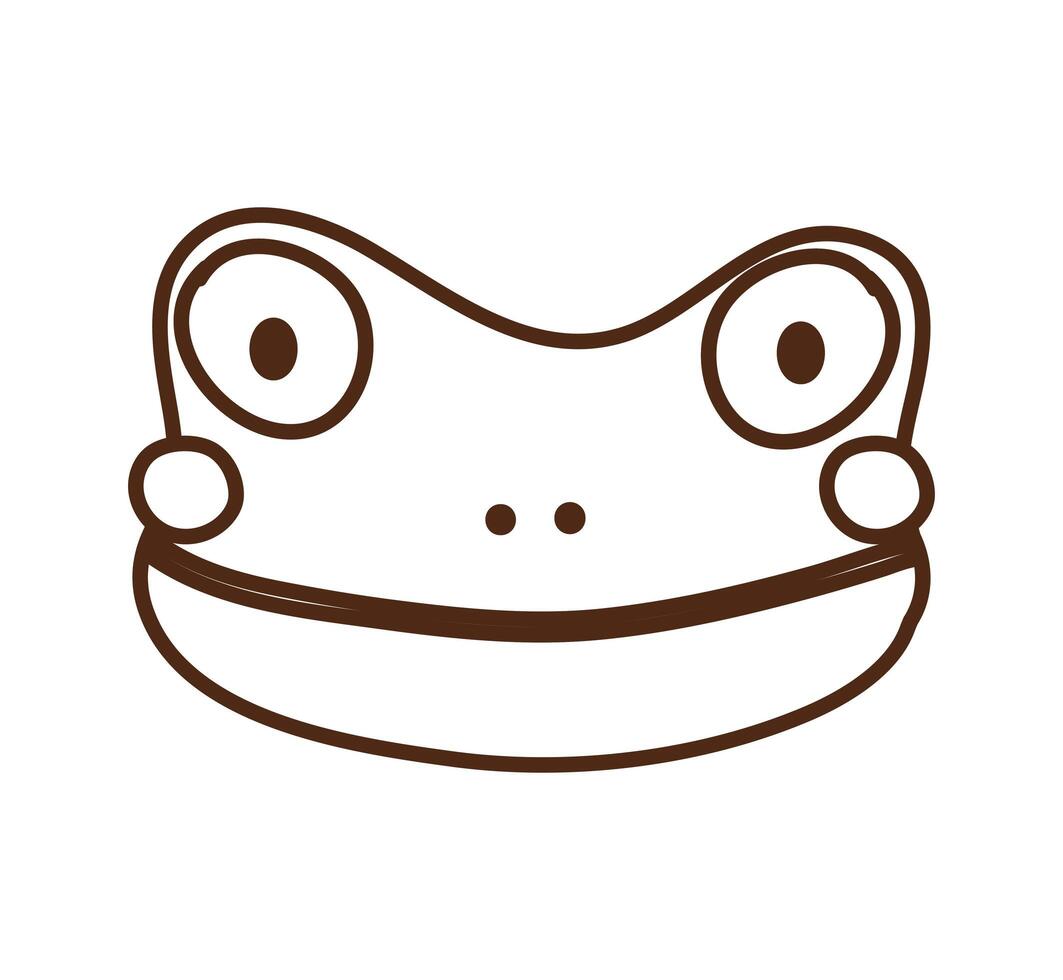 cute little frog character icon vector