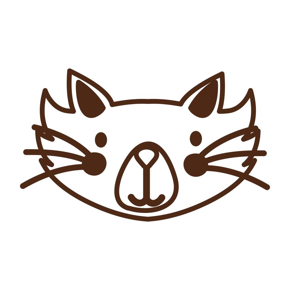 cute little cat mascot character vector