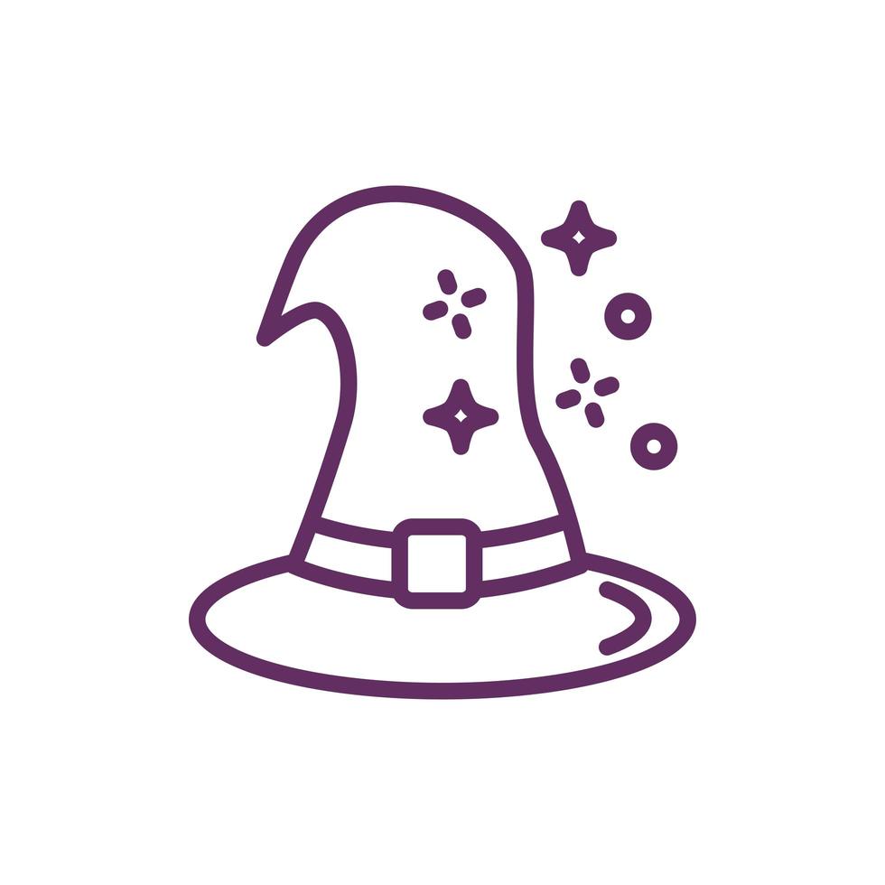 witch hat magic sorcery icon vector