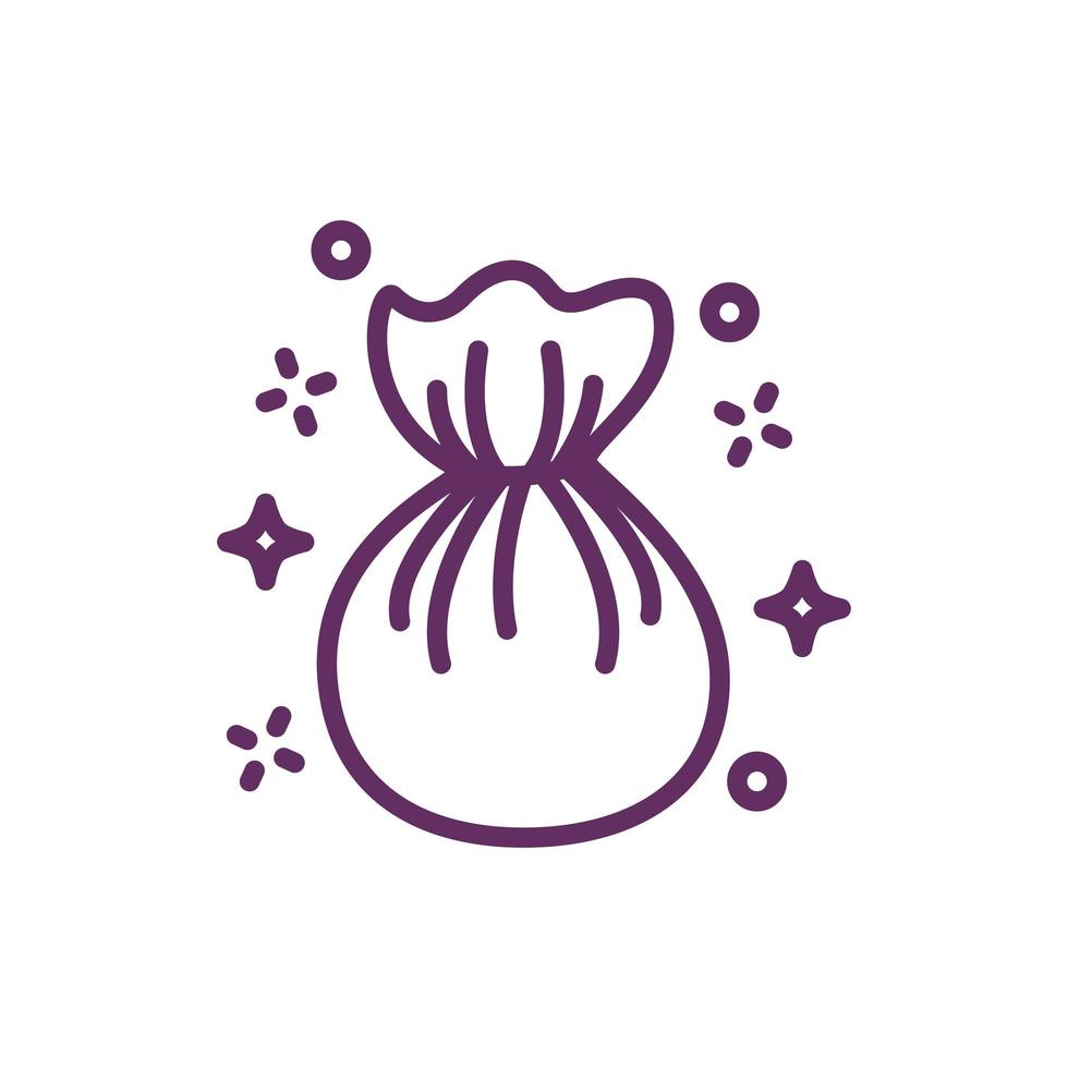 Magic bag icon simple style Royalty Free Vector Image