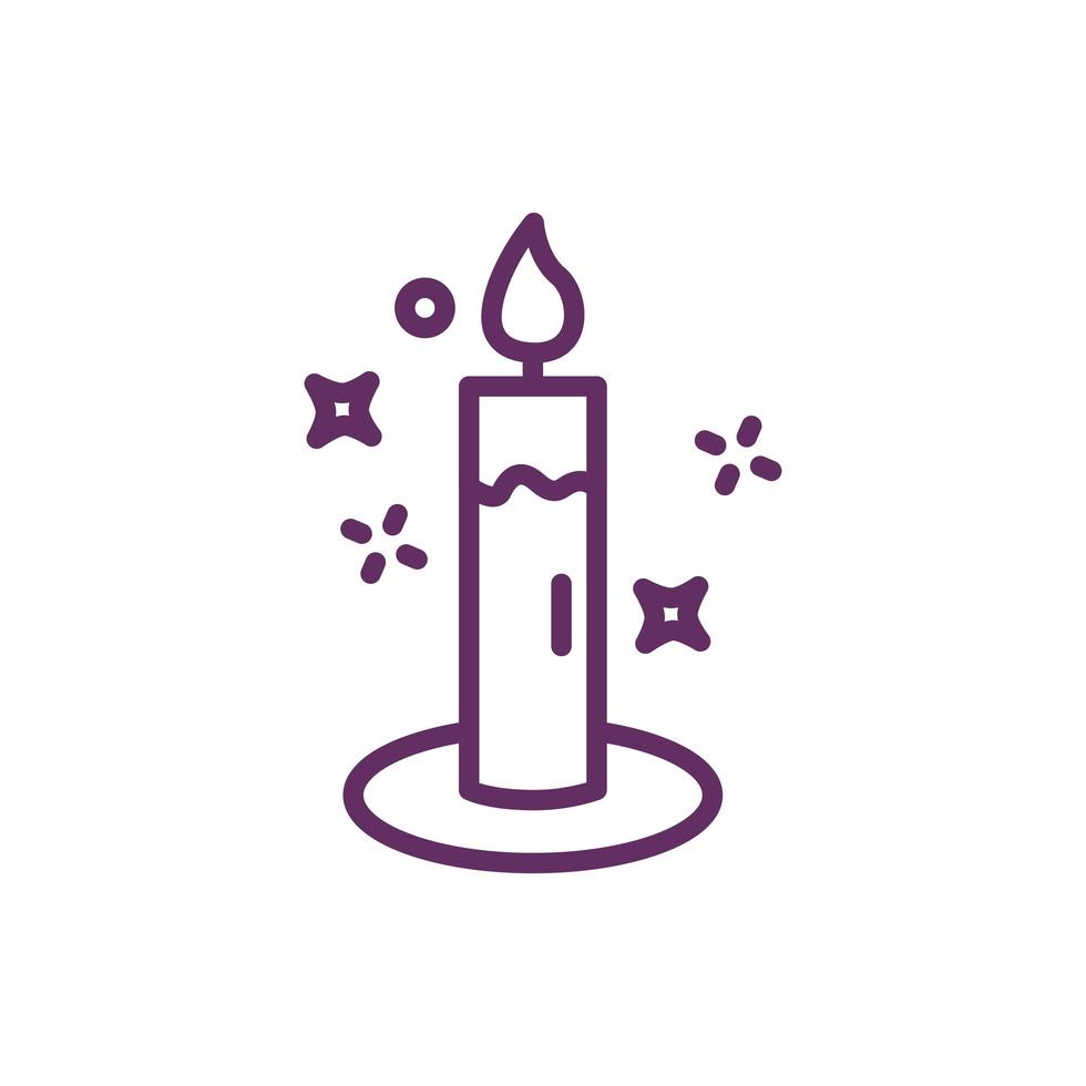 candles with stars magic sorcery vector