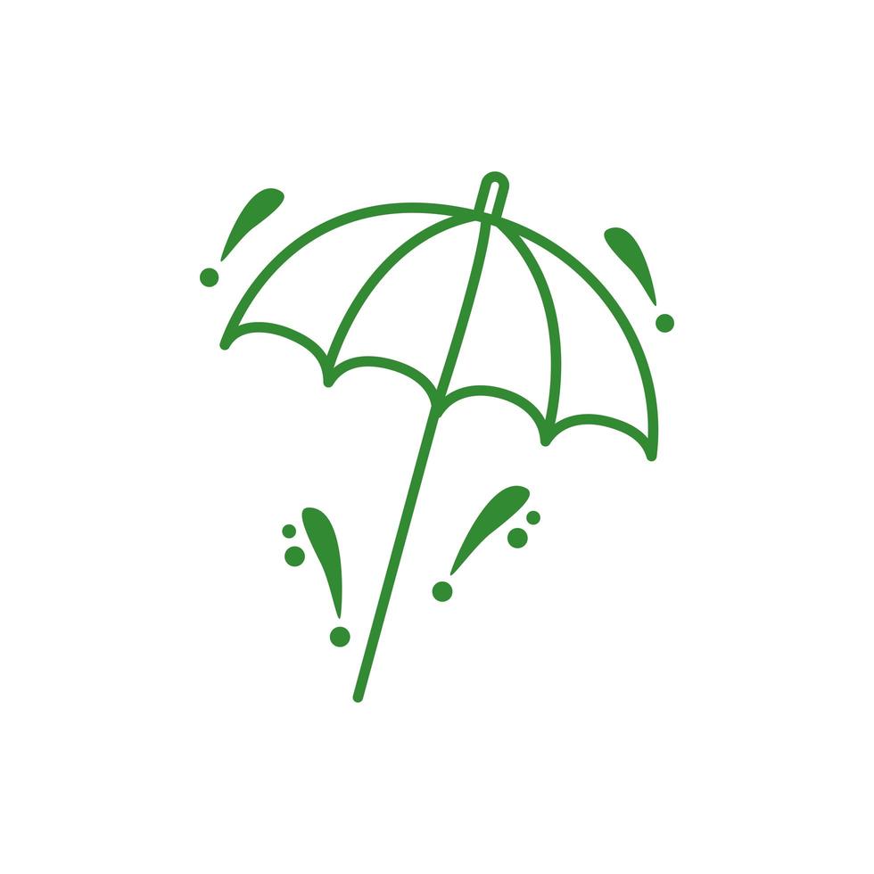 umbrella protection accessory isolated icon vector