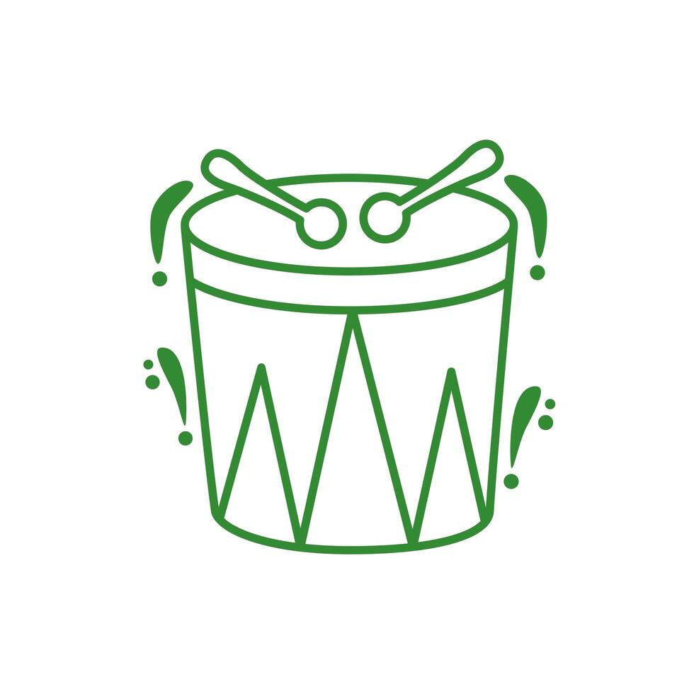 drum tropical instrument isolated icon vector