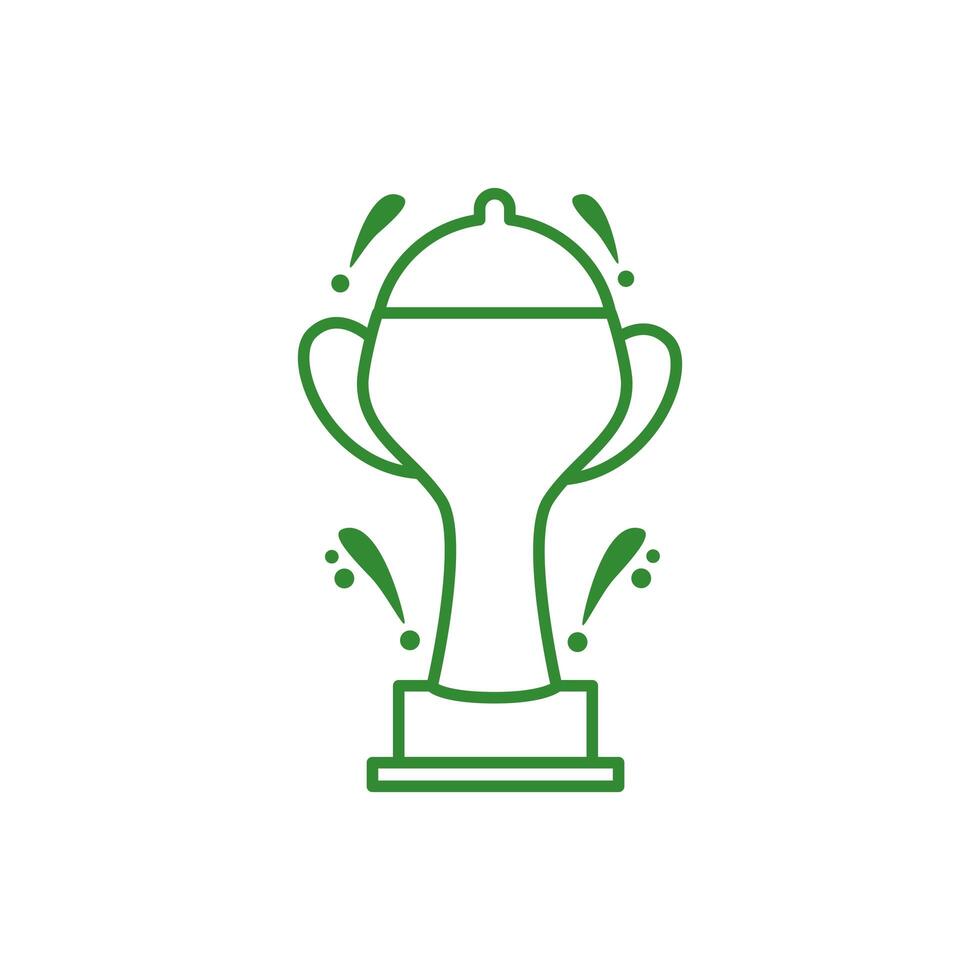 trophy cup award isolated icon vector