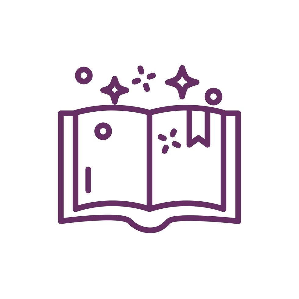 magic sorcery book isolated icon vector