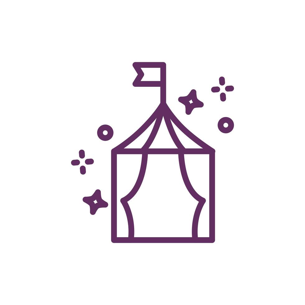 tent magic sorcery isolated icon vector