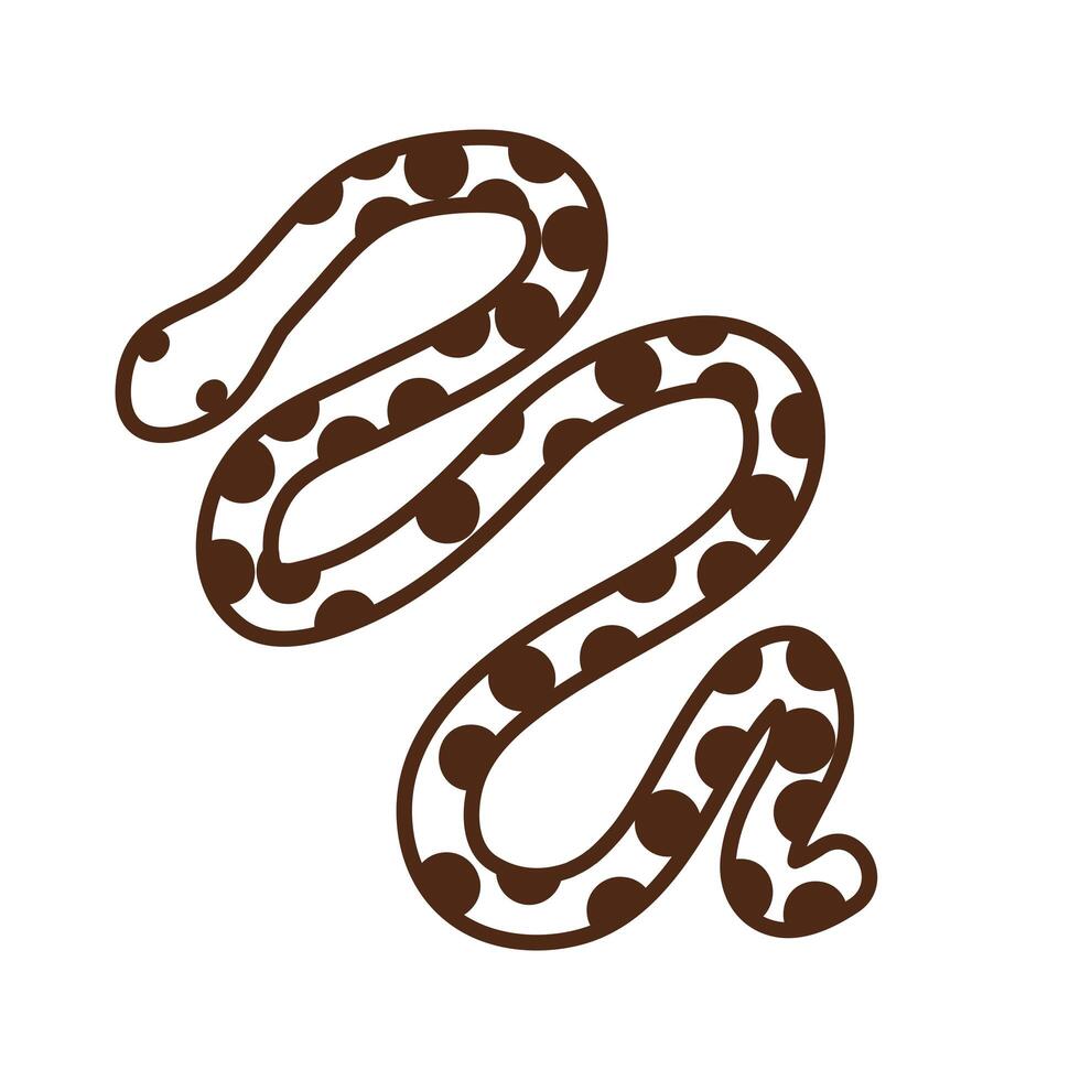 lindo, serpiente, animal salvaje, carácter, icono vector