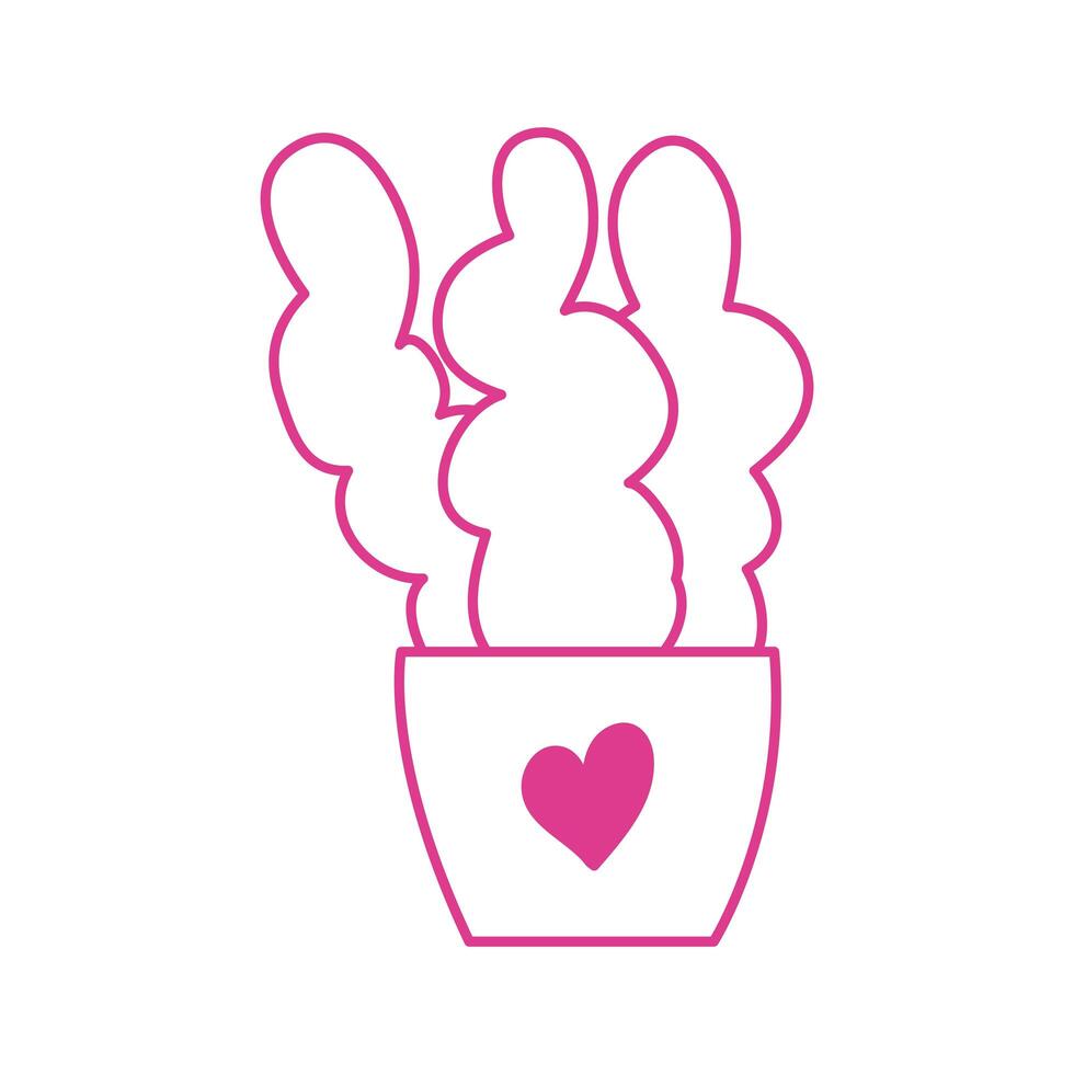 houseplant in ceramic pot icon vector