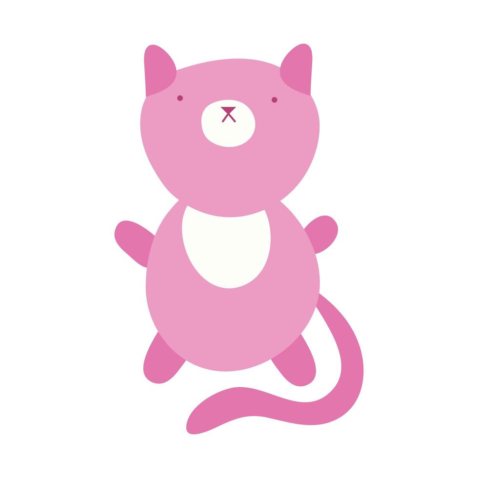 lindo personaje de mascota gato pequeño vector