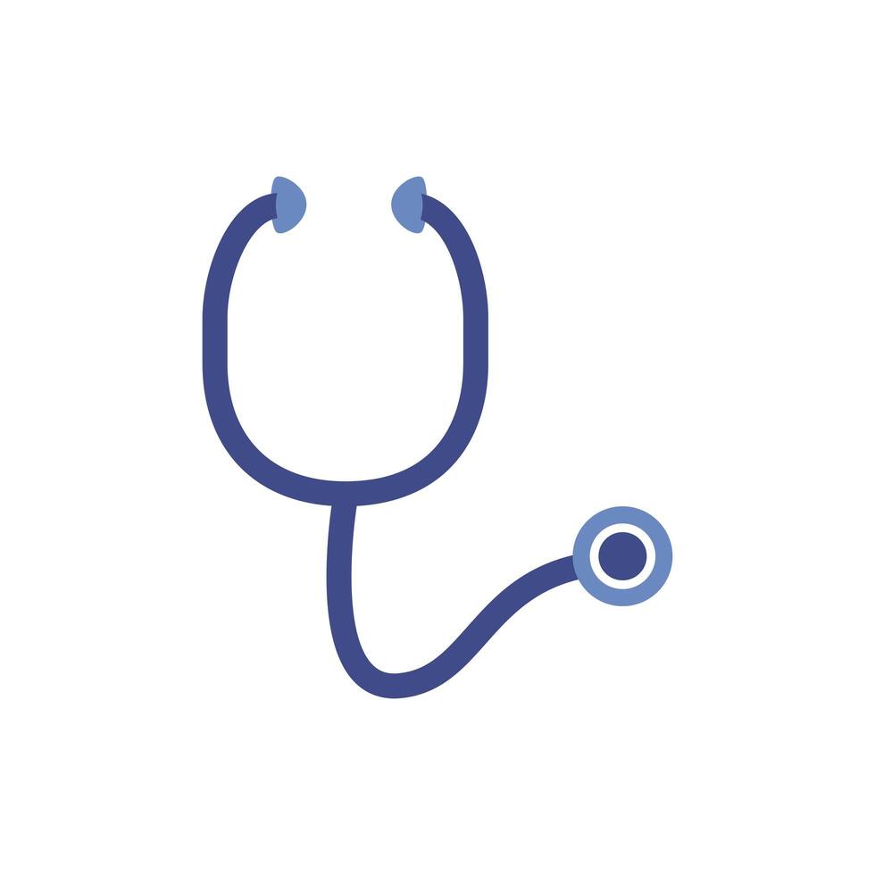 medical stethoscope tool flat style icon vector