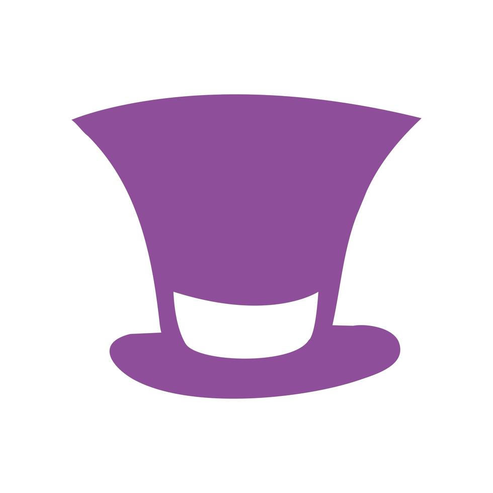 top hat accessory isolated icon vector