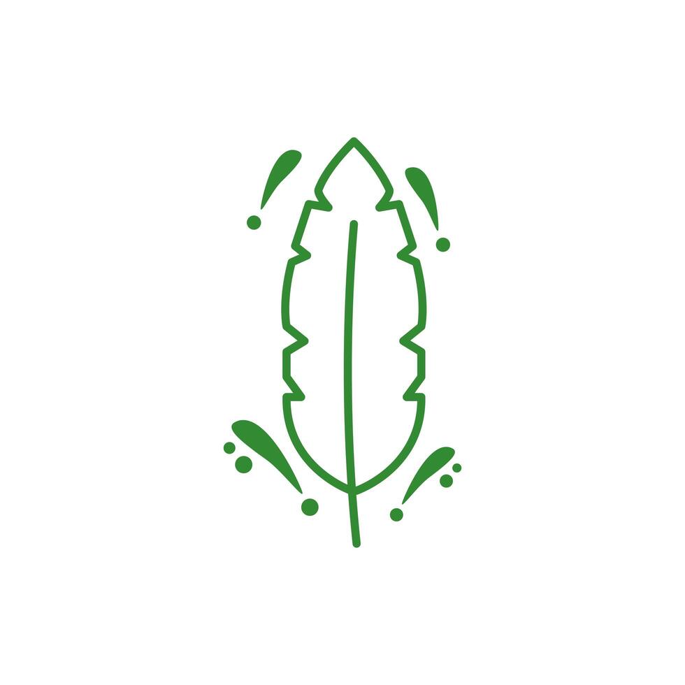 feather bird line style icon vector