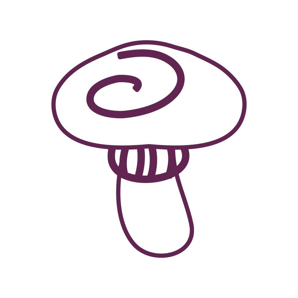 fresh mushroom vegetable isolated icon vector