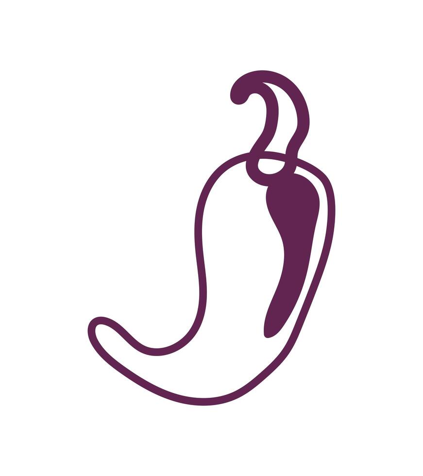 fresh chili pepper vegetable healthy isolated icon vector