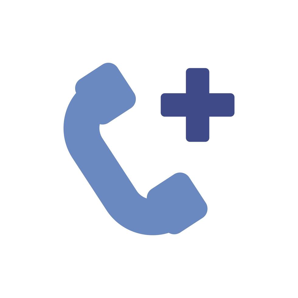 telephone with medical cross symbol vector