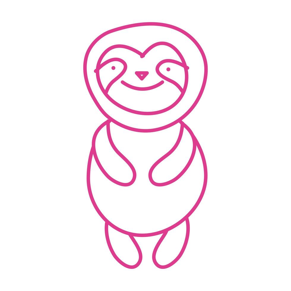 cute slot wild animal character icon vector