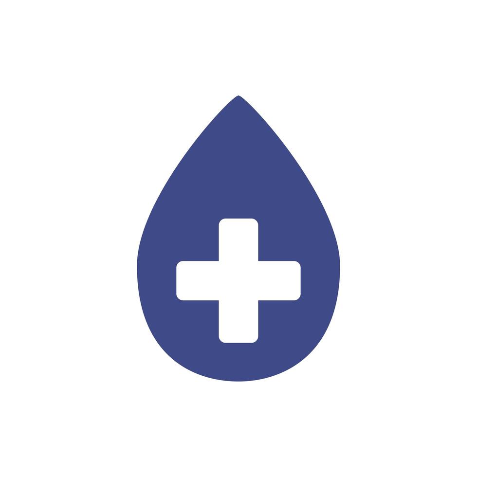 drop blood medical flat icon vector