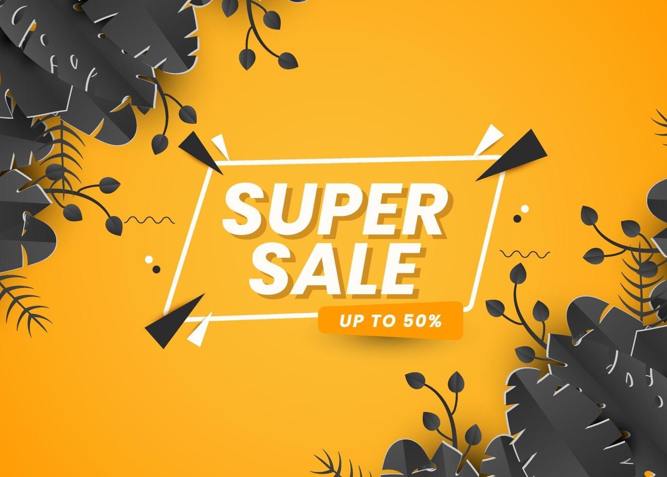 Sale banner template design with eye catching color vector