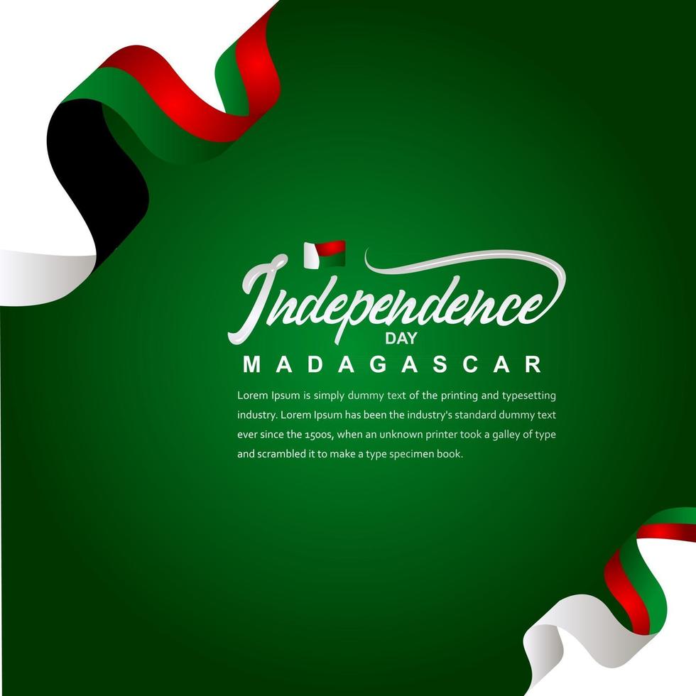 Madagascar Independence Day Celebration Creative Design Illustration Vector Template