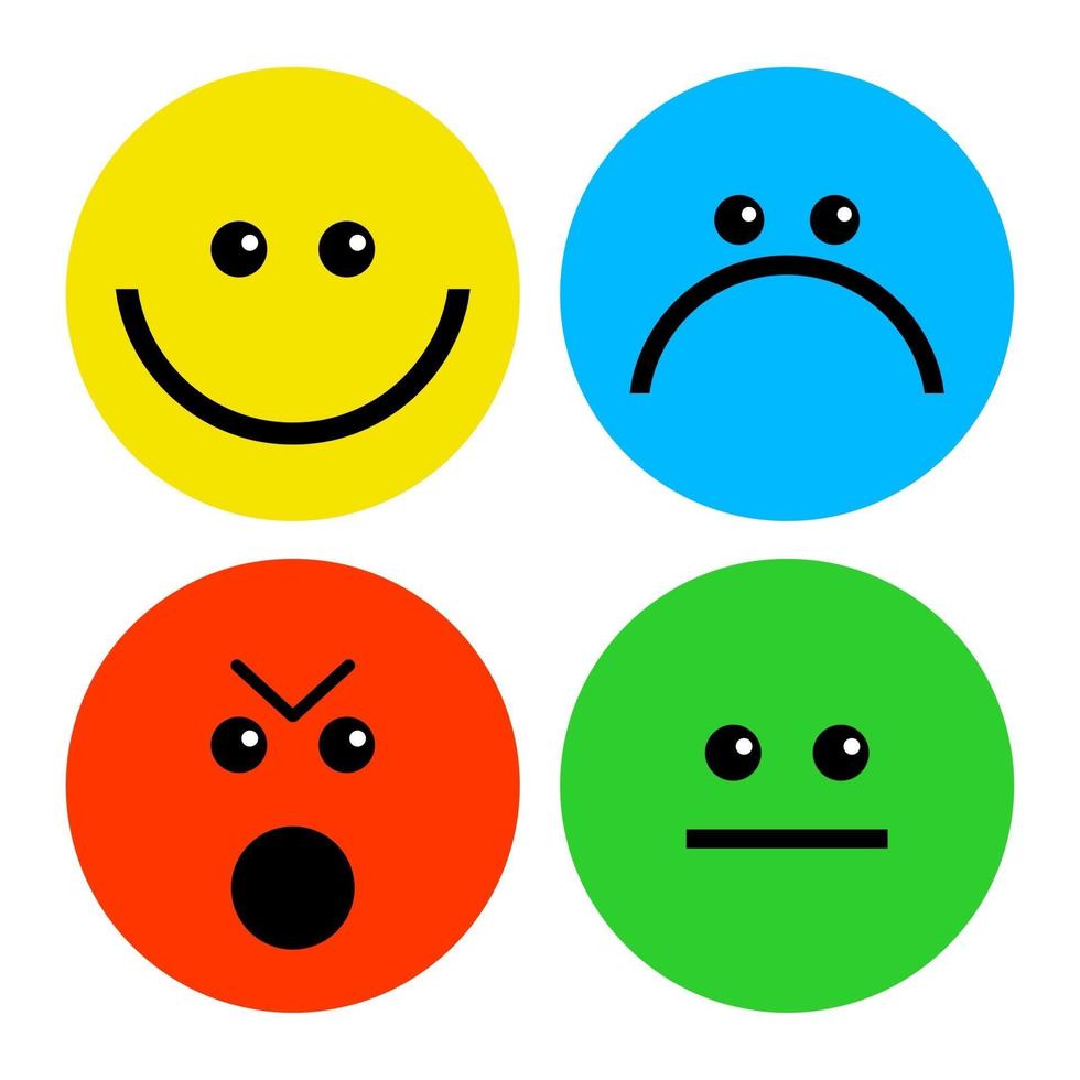 avatar simple caras emocionales 2652662 Vector en Vecteezy