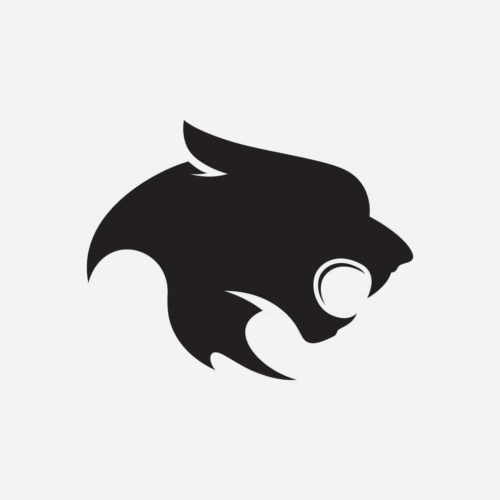 Panther logo vector on a white background