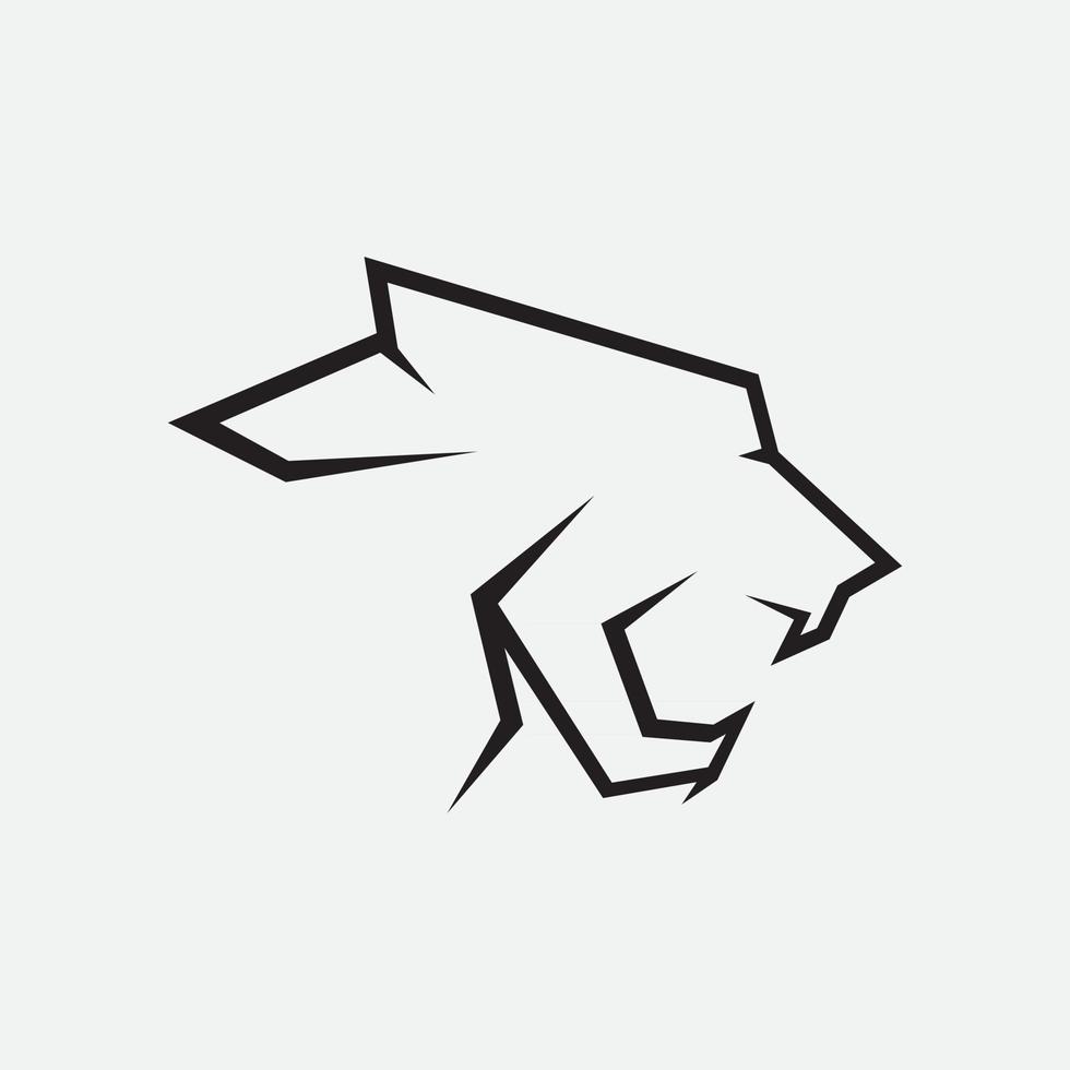 Panther logo vector on a white background