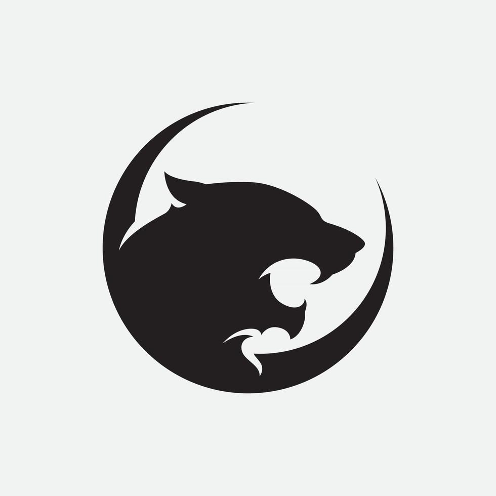 Panther logo vector on a white background