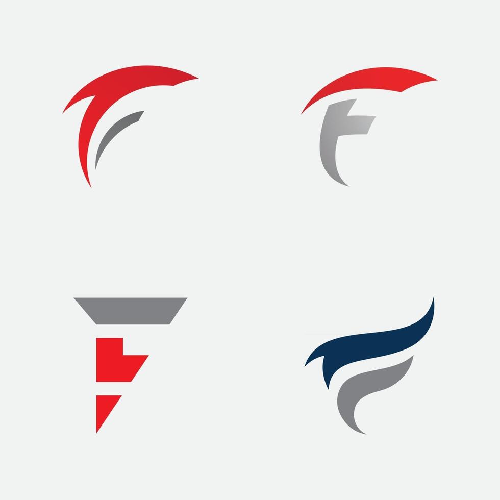 F letters logo and symbols vector