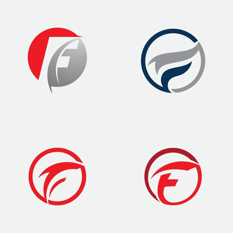 F letters logo and symbols vector