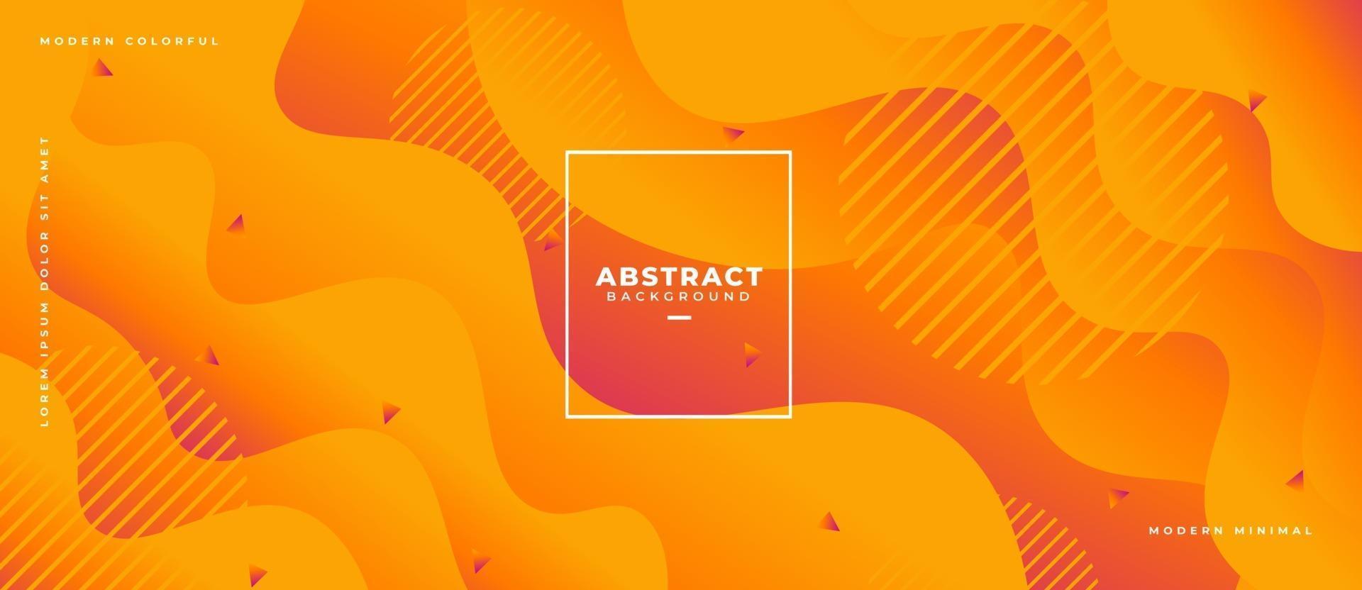 Fondo líquido abstracto de la forma de onda fluida naranja 3d. vector