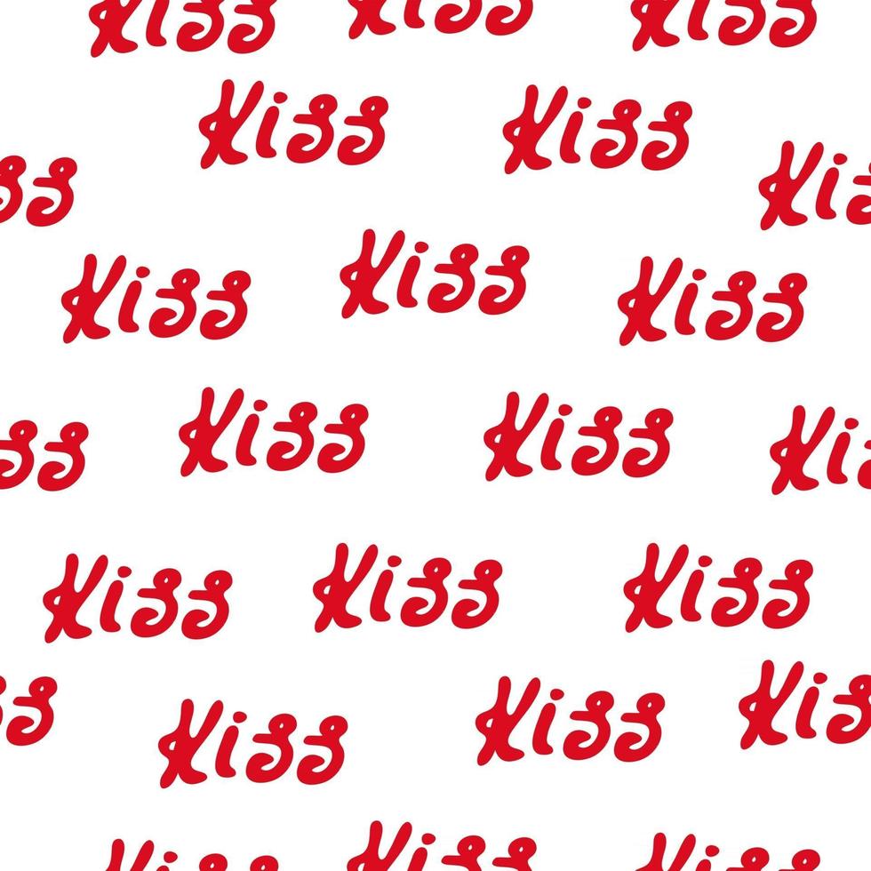 Seamless pattern set kiss vector