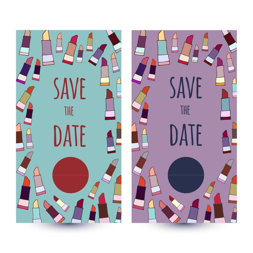 Vector card templates invitations save the date