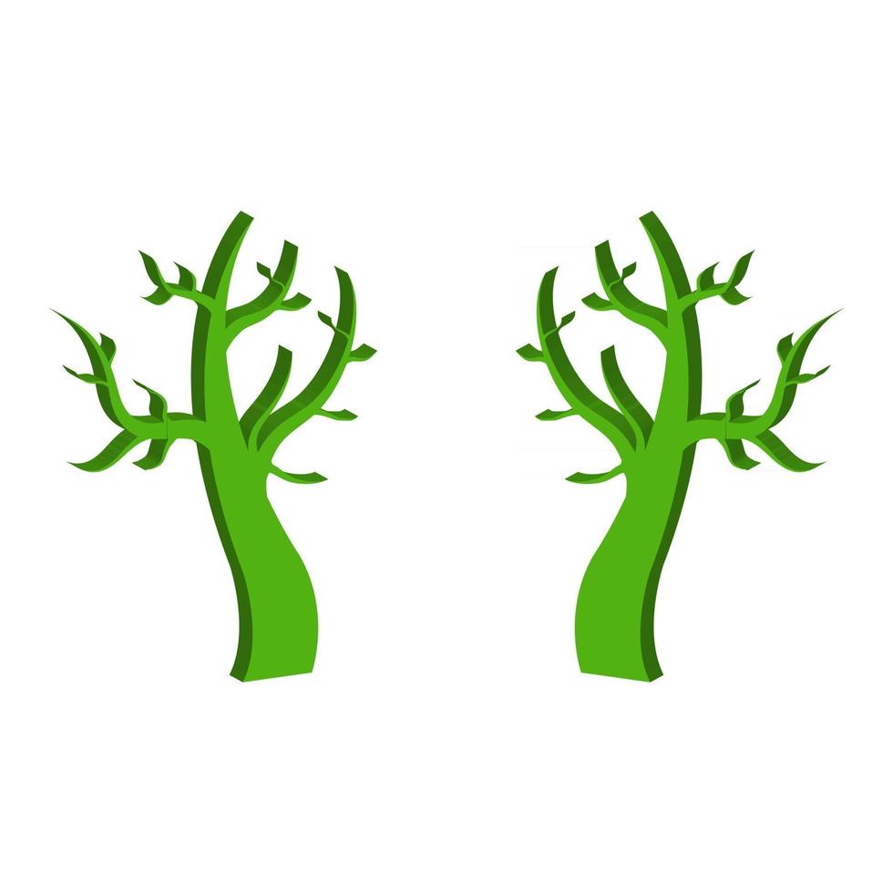 Dry Tree Illustrated In Vector