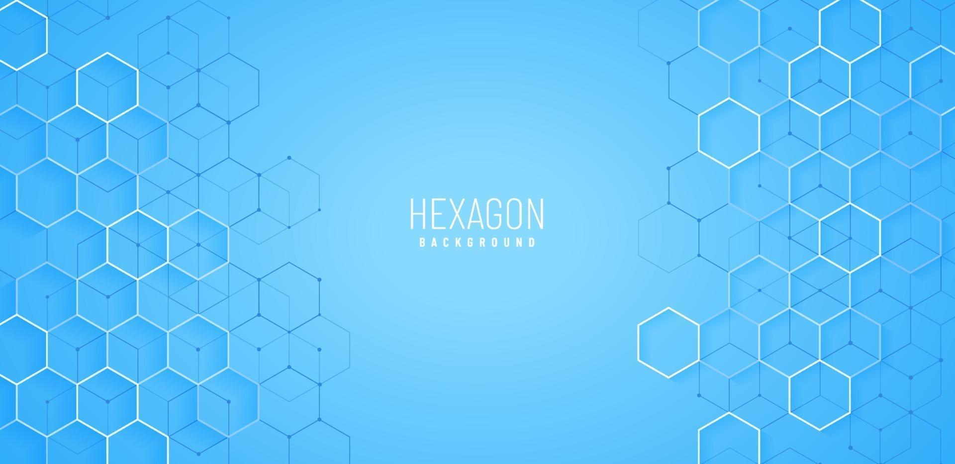 Fondo azul claro abstracto con diseño de forma hexagonal. concepto moderno y futurista. que puede utilizar para portada, póster, banner web, volante, página de destino, anuncio impreso. vector