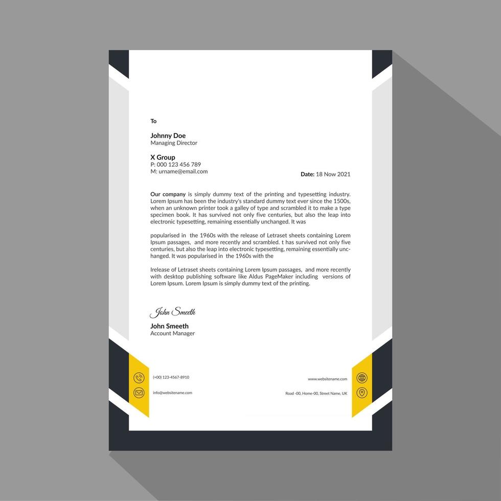 Business letterhead template vector