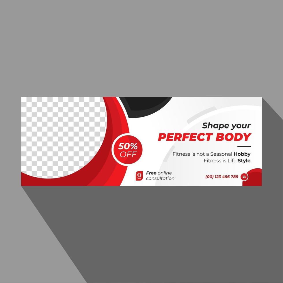 Sport cover banner template vector