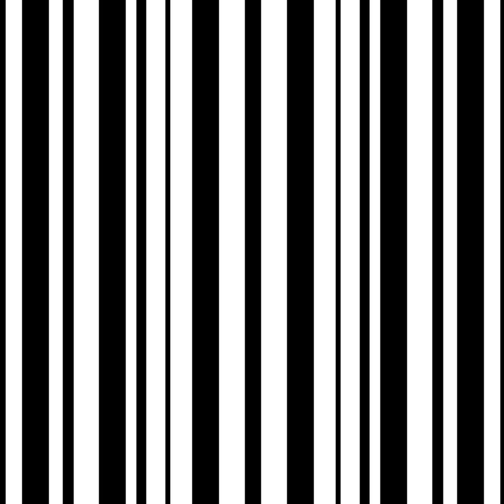 Seamless black and white geometric pattern with black stripes on a white background. Design for packaging and paper. Vector stock illustration