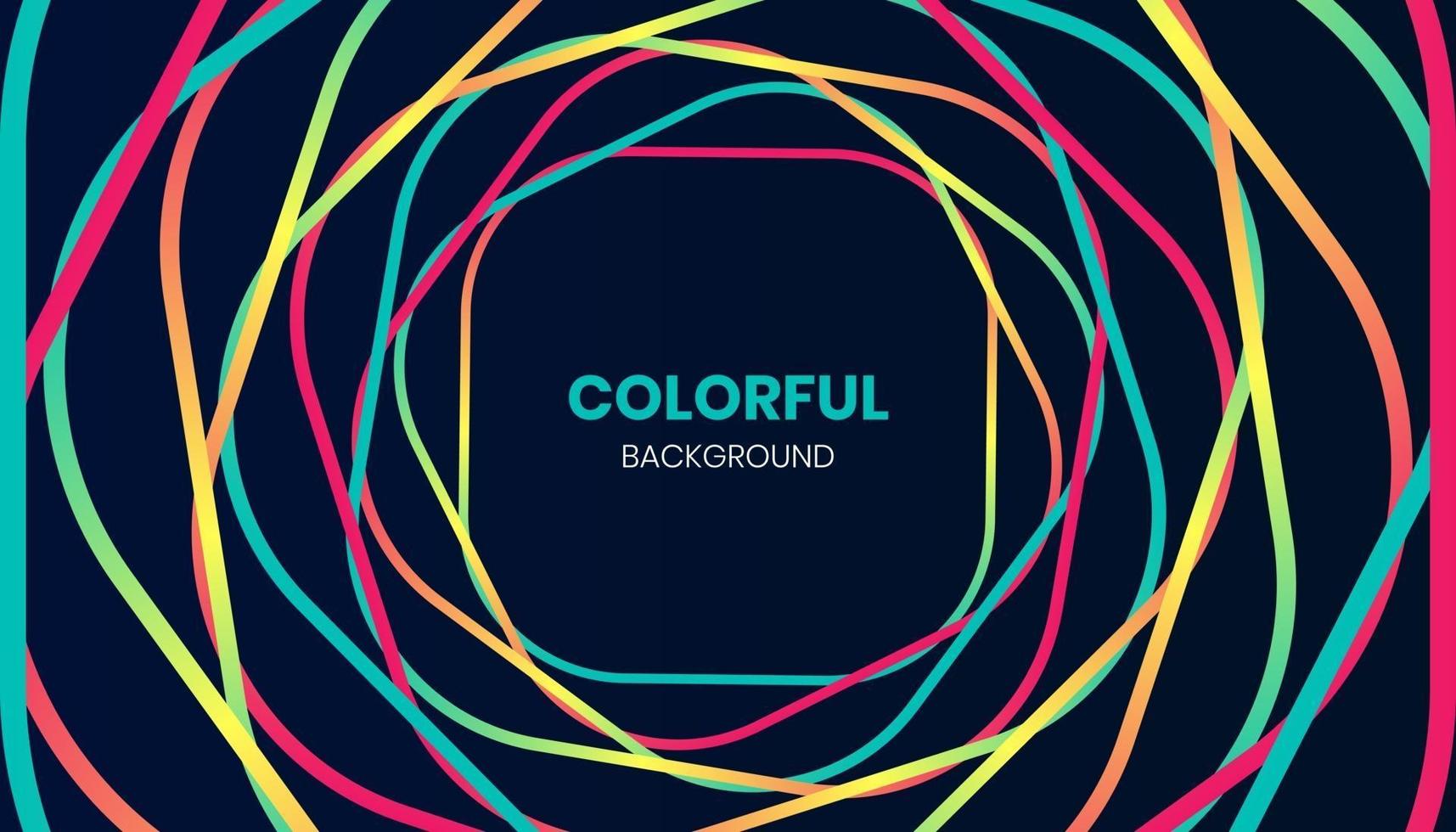 Circular Colorful Abstract Background, abstract Background With Colorful Wavy Lines vector