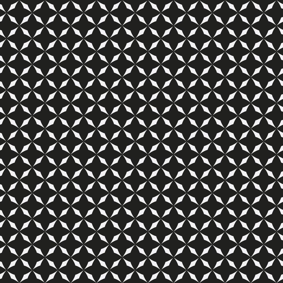 Cute white floral pattern on a black background vector