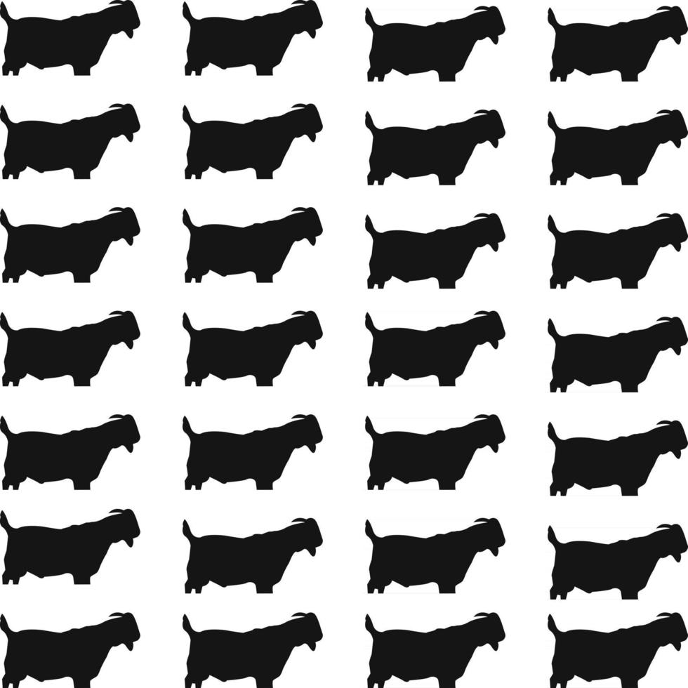 goat pattern seamless black vector design