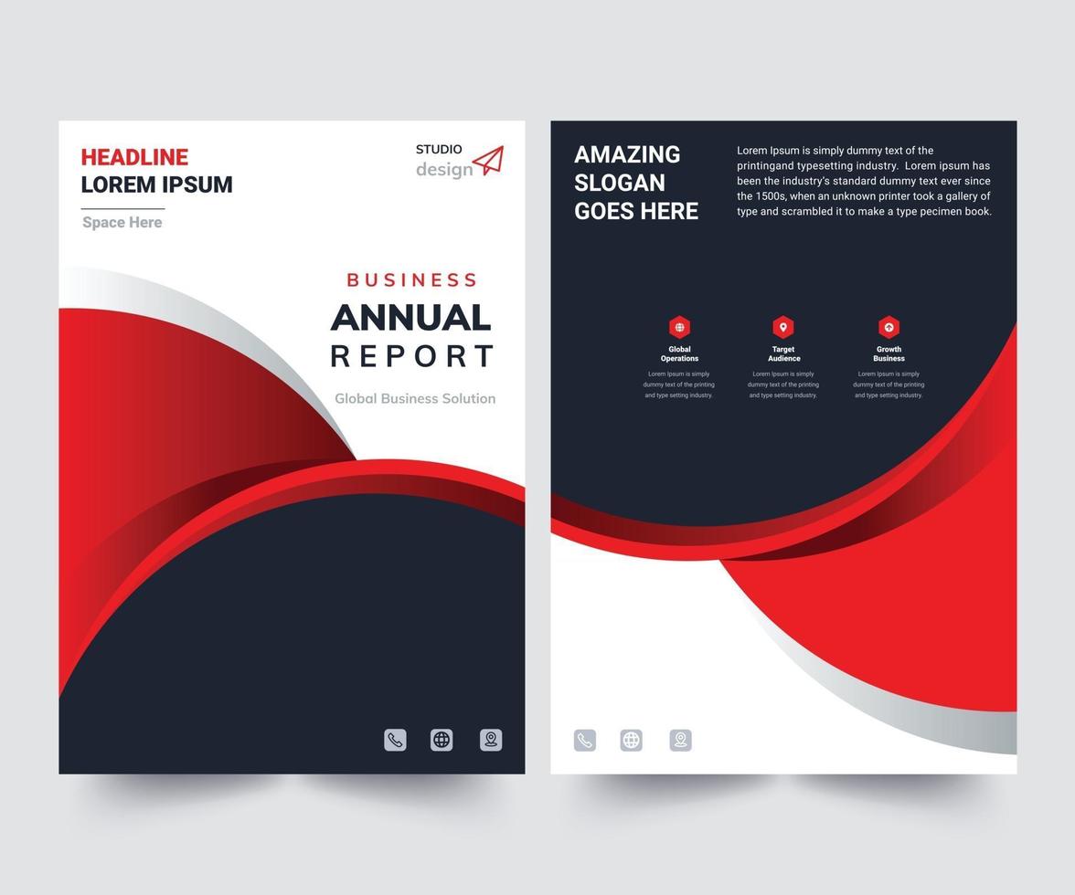 Annual Report Design Layout Template Corporate Business Flyer Template Modern Creative Trendy Design Report Cover vector