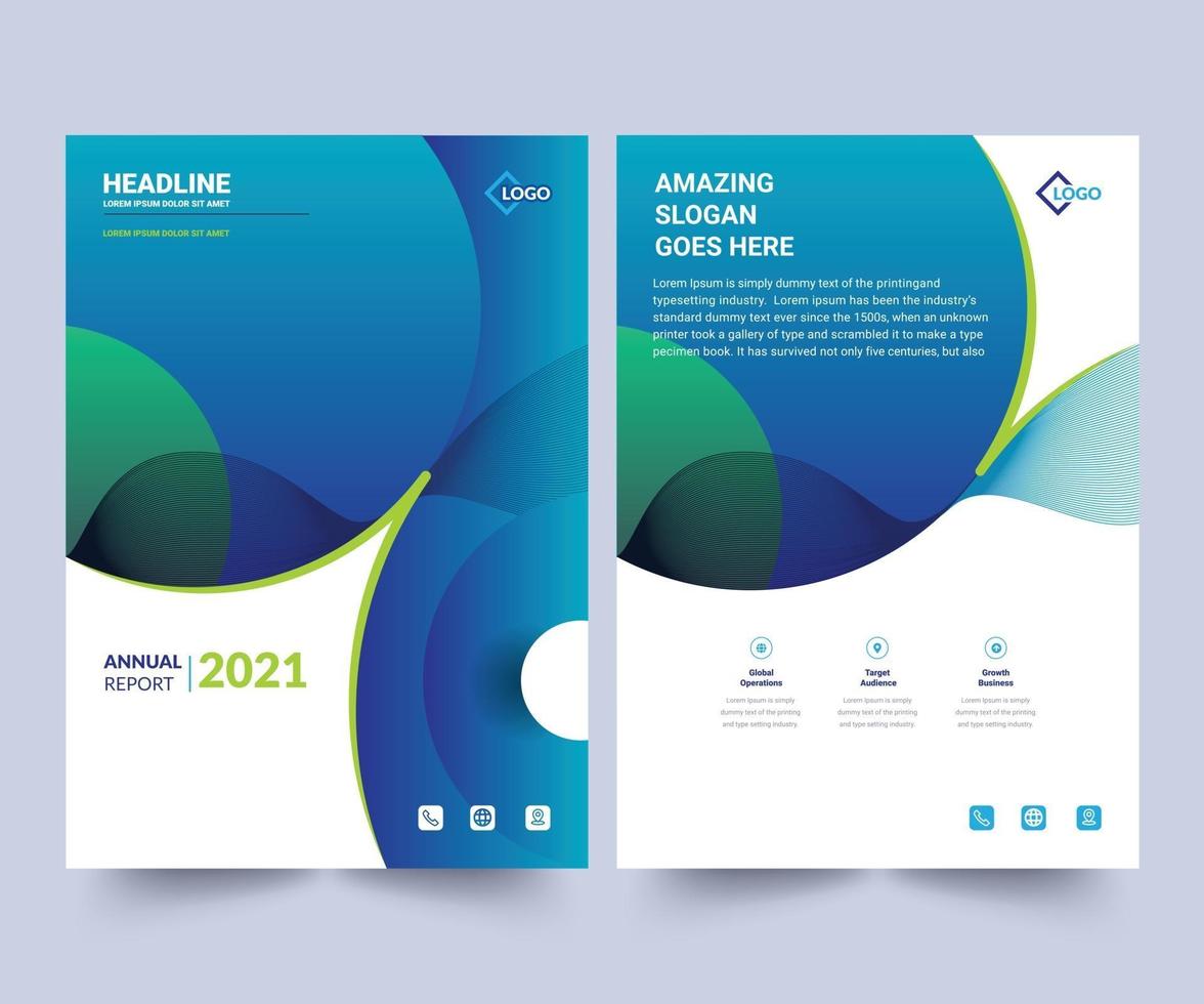 Annual Report Design Layout Template, Corporate Business Flyer Template, Creative Modern Trendy Design To use Multipurpose  Project vector