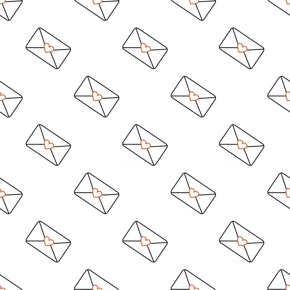 A letter with a declaration of love Seamless pattern vector