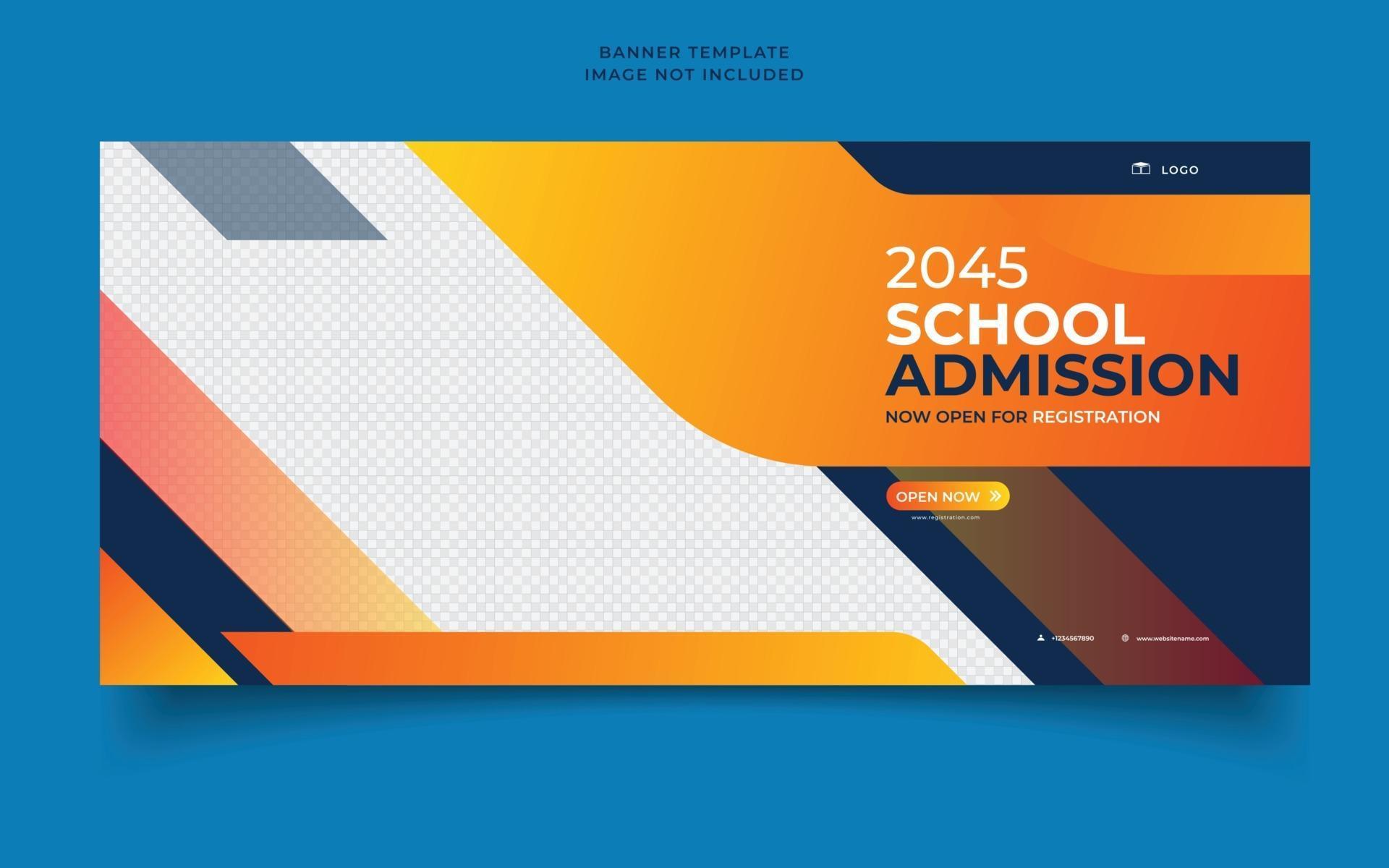 Template Banner School Admission 2653788 Vector Art At Vecteezy