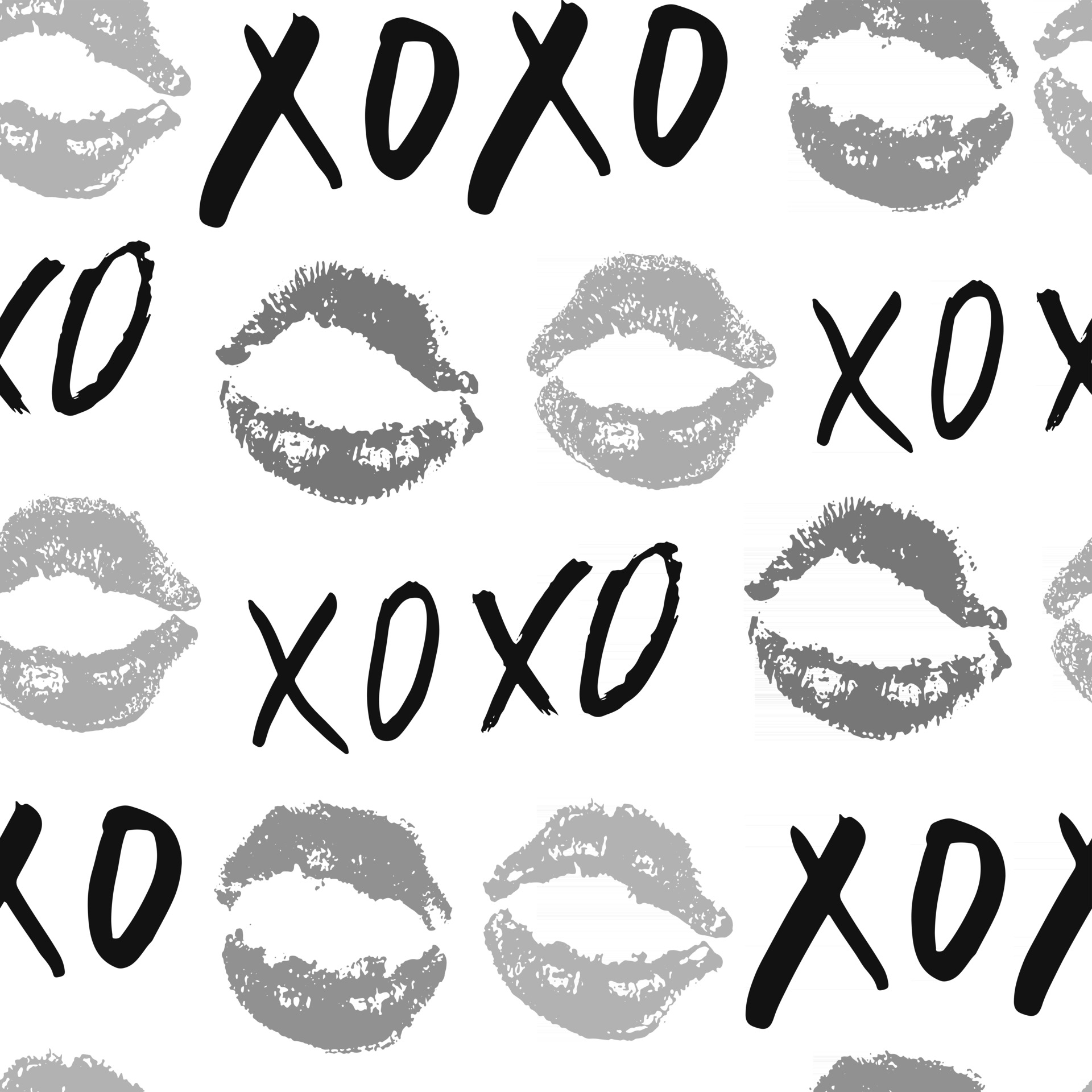 Xoxo brush lettering sign grunge calligraphic c Vector Image