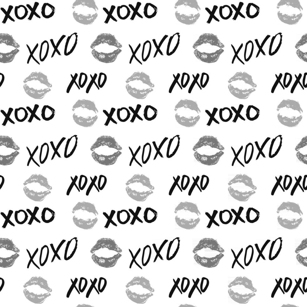 Xoxo brush lettering sign grunge calligraphic c Vector Image